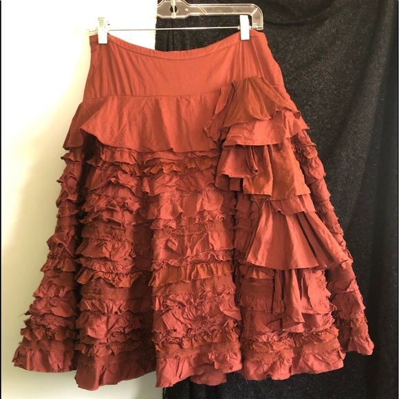 Anthropologie Dresses & Skirts - Anthropologie Lithe ruffle flared skirt 8